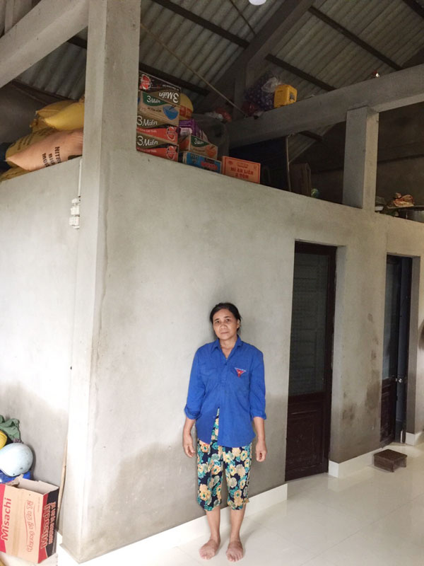 Hình ảnh bên trong nhà tránh lũ của hộ dân trên địa bàn tỉnh Thừa THiên – Huế