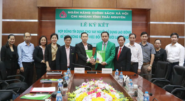 NHCSXH tỉnh Thái Nguyên và Công ty TNHH MTV Mai Linh Thái Nguyên ký hợp đồng tín dụng