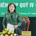 Thống đốc NHNN Việt Nam kiêm Chủ tịch HĐQT NHCSXH Nguyễn Thị Hồng kết luận phiên họp