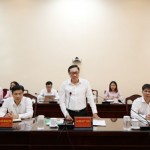 Tổng Giám đốc NHCSXH Dương Quyết Thắng phát biểu tại buổi làm việc với Tỉnh ủy Bình Thuận