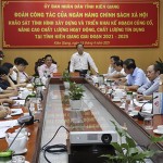 Phó Chủ tịch UBND tỉnh Kiên Giang Nguyễn Đức Chín phát biểu tại buổi làm việc