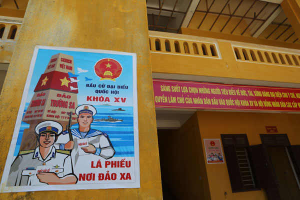 Huyện đảo Trường Sa thuộc đơn vị bầu cử số 14 của tỉnh Khánh Hòa gồm các tổ bầu cử thị trấn Trường Sa và xã đảo Sinh Tồn, Song Tử