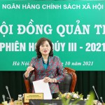 Thống đốc NHNN Việt Nam Nguyễn Thị Hồng kiêm Chủ tịch HĐQT NHCSXH chủ trì phiên họp