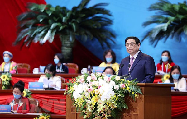 Thủ tướng Chính phủ Phạm Minh Chính phát biểu chúc mừng Đại hội đại biểu phụ nữ toàn quốc lần thứ XIII