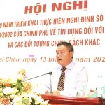 Phó Chủ tịch UBND tỉnh Lai Châu Giàng A Tính phát biểu kết luận Hội nghị