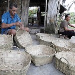 Từ nguồn vốn vay ưu đãi, gia đình anh Kim Nguyên ở ấp Phước Quới, xã Phú Tân, huyện Châu Thành phát triển nghề đan lát, gia tăng thêm thu nhập 6 - 7 triệu đồng/tháng