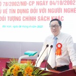 Tổng Giám đốc NHCSXH Dương Quyết Thắng phát biểu tại Hội nghị