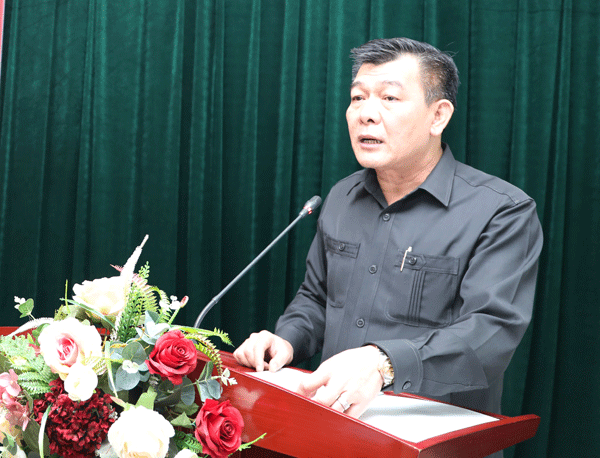 Đồng chí Nguyễn Đức Phong - Phó Bí thư Thường trực Đảng ủy Khối DNTW phát biểu chỉ đạo Hội nghị