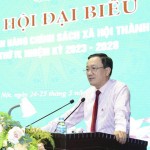 Tổng Giám đốc NHCSXH Dương Quyết Thắng phát biểu chỉ đạo Đại hội
