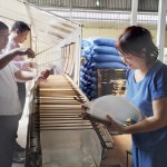 Gia đình ông Đỗ Xuân Tuấn ở thôn Trung Hà, xã Tiến Thịnh, huyện Mê Linh đầu tư máy móc hiện đại sản xuất bánh đa nem