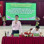 Phó Tổng Giám đốc Nguyễn Đức Hải phát biểu tại buổi làm việc với UBND xã Châu Quang, huyện Quỳ Hợp
