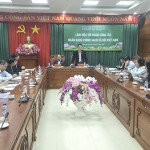 Phó Tổng Giám đốc NHCSXH Hoàng Minh Tế phát biểu tại buổi làm việc với Ban đại diện HĐQT chi nhánh NHCSXH tỉnh Đắk Lắk