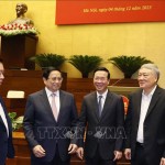 Chủ tịch nước Võ Văn Thưởng, Thủ tướng Phạm Minh Chính và các đại biểu dự hội nghị
Ảnh: Thống Nhất/TTXVN