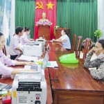 NHCSXH huyện Tây Sơn tổ chức giao dịch hàng tháng tại Điểm giao dịch xã
