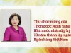 Thư chúc mừng của Thống đốc Ngân hàng Nhà nước Việt Nam nhân dịp kỷ niệm 73 năm thành lập Ngân hàng Việt Nam