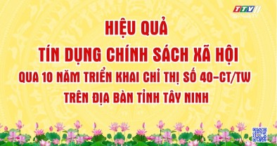 Hiệu quả của tín dụng chính sách xã hội qua 10 năm thực hiện Chỉ thị số 40/CT-TW ở Tây Ninh (TTV11 - 16.7.2024)