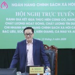 Tổng Giám đốc NHCSXH Dương Quyết Thắng phát biểu chỉ đạo hội nghị