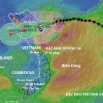 Bão Wipha sẽ mạnh cấp 10-11, giật cấp 14 khi vào đất liền nước ta 
(Ảnh: Hệ thống giám sát thiên tai)