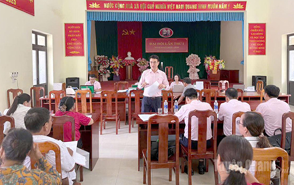 Đoàn công tác làm việc với xã Tân Thanh về việc triển khai thực hiện tín dụng chính sách trên địa bàn