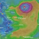 Siêu bão Ragasa với sức gió mạnh cấp 15-16 giật cấp 17 
(Ảnh: Hệ thống giám sát thiên tai)