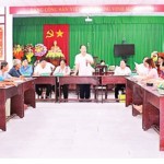 Phòng giao dịch NHCSXH Châu Thành A họp giao ban với các tổ chức chính trị - xã hội, các Tổ trưởng Tổ tiết kiệm và vay vốn xã Tân Hòa