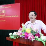 Bí thư Đảng ủy NHCSXH TW, Tổng Giám đốc Dương Quyết Thắng phát biểu chỉ đạo hội nghị