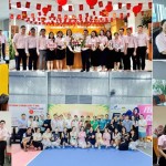 Các Tổ Công đoàn trực thuộc Công đoàn cơ sở Hội sở chính NHCSXH tặng hoa chúc mừng cho các đoàn viên nữ nhân kỷ niệm 20-10