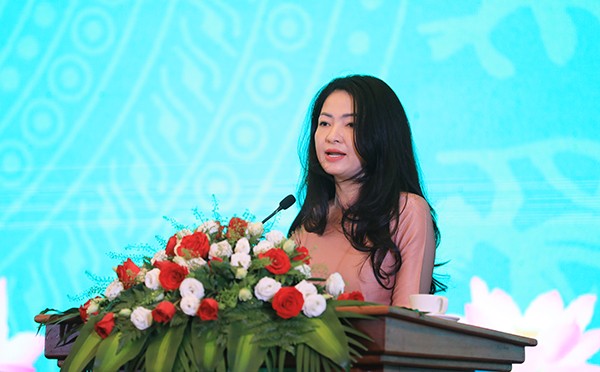 Phó Chủ tịch Thường trực Công đoàn Ngân hàng Việt Nam Nguyễn Khánh Chi phát biểu chỉ đạo Đại hội Phó Chủ tịch Thường trực Công đoàn Ngân hàng Việt Nam Nguyễn Khánh Chi phát biểu chỉ đạo Đại hội