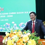 Tổng Giám đốc NHCSXH Dương Quyết Thắng phát biểu chỉ đạo Đại hội