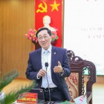 Tổng Giám đốc NHCSXH Dương Quyết Thắng phát biểu chỉ đạo buổi làm việc