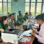 Điểm giao dịch tại xã Cư M’Ta hoạt động định kỳ theo tháng