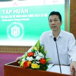 Phó Tổng Giám đốc NHCSXH Hoàng Minh Tế phát biểu tại chương trình tập huấn