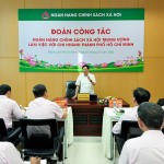 Tổng Giám đốc NHCSXH Dương Quyết Thắng phát biểu chỉ đạo tại buổi làm việc với chi nhánh NHCSXH TP Hồ Chí Minh
