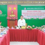 Tổng Giám đốc NHCSXH Dương Quyết Thắng phát biểu chỉ đạo tại buổi làm việc với chi nhánh NHCSXH tỉnh Đồng Nai